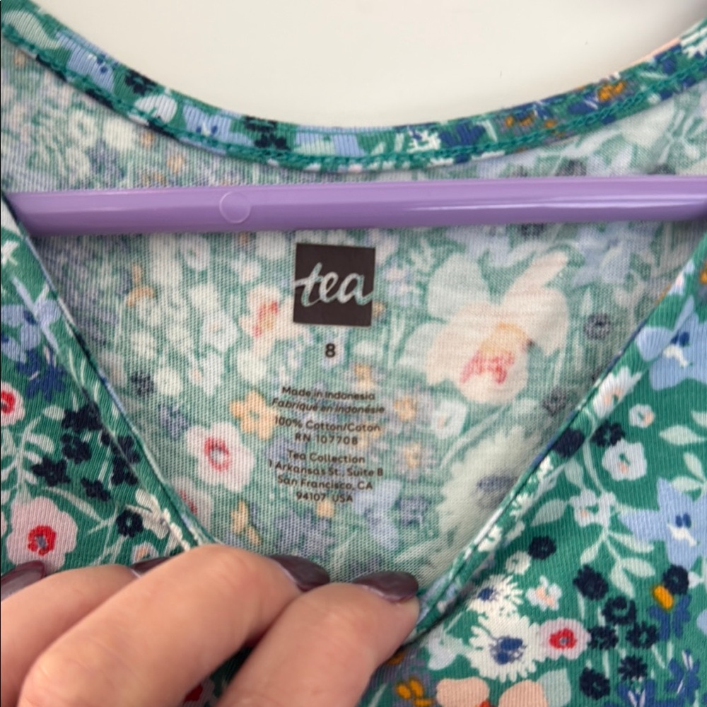 Tea Collection Green Floral Top